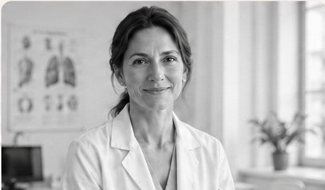 Portrait d'une professionnelle du bien-être, illustration de la carte « Respiration plus fluide »